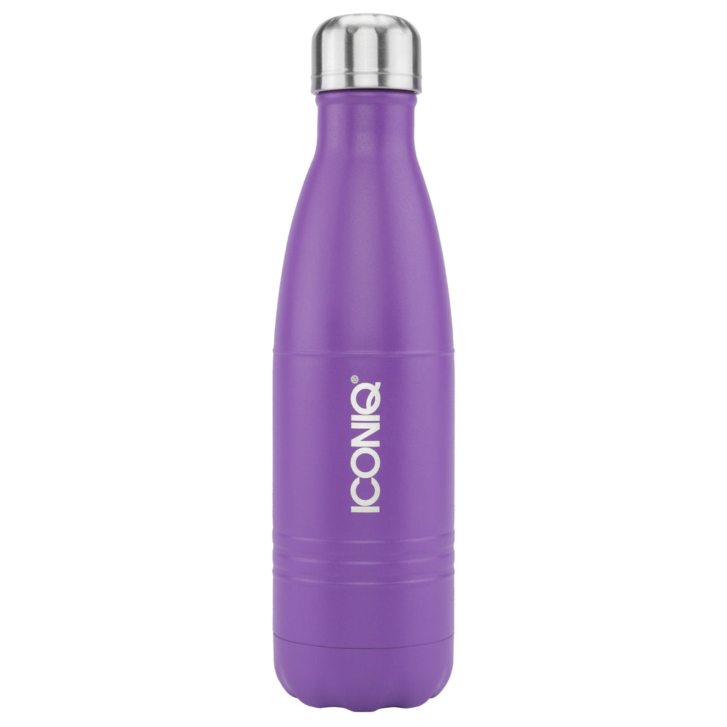 ICONIQ 17oz Purple Water Bottle - Stainless Steel Vacuum Insulated