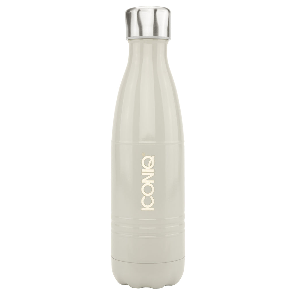 ICONIQ 17oz Gloss Gray Water Bottle - Stainless Steel Vacuum Insulated