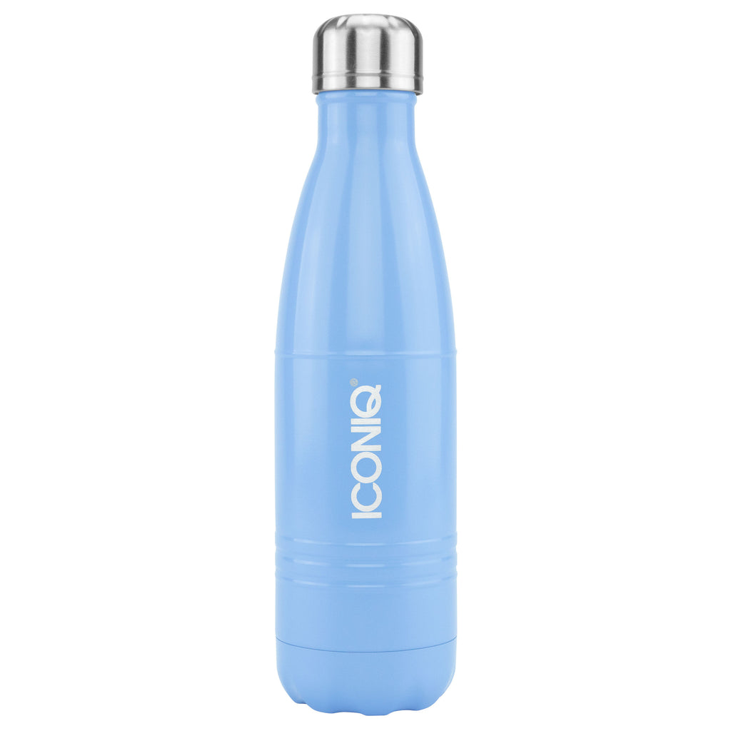 ICONIQ 17oz Baby Blue Water Bottle - Stainless Steel Vacuum Insulated 