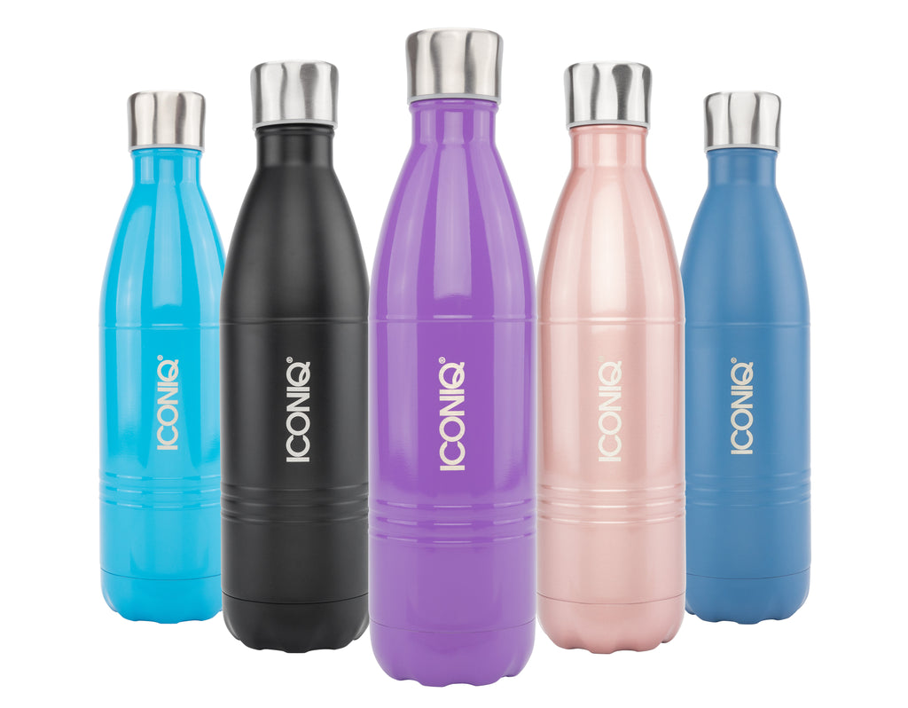 ICONIQ 25OZ GLOSS PURPLE WATER BOTTLE - STAINLESS STEEL VACUUM INSULATED