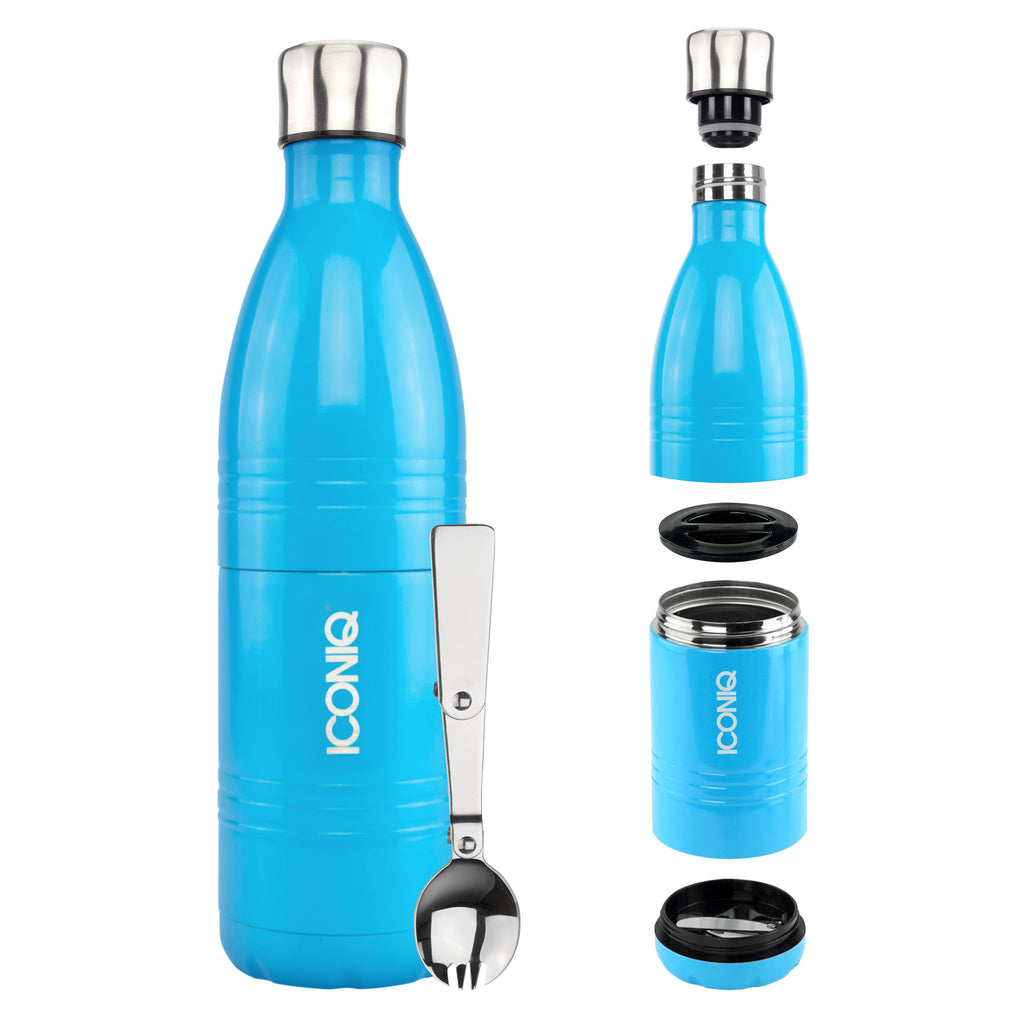 Qore Bottle Insulated Food Container - Ocean Blue