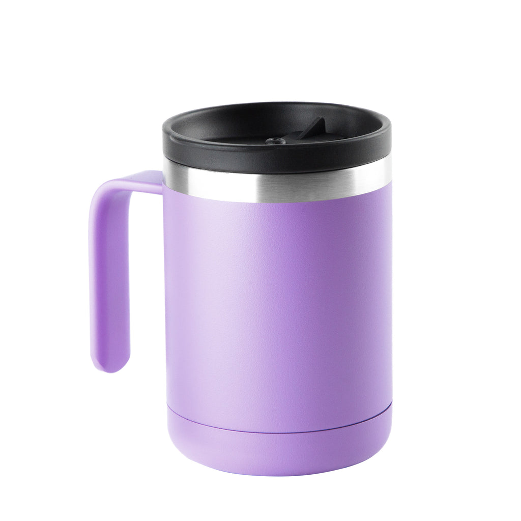 12oz Cafe Mug with Lid - Violet