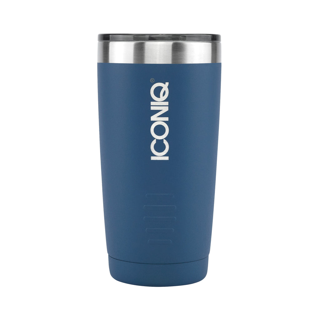 ICONIQ 20 oz Blue Tumbler - Stainless Steel Vacuum Insulated - Retractable Lid 