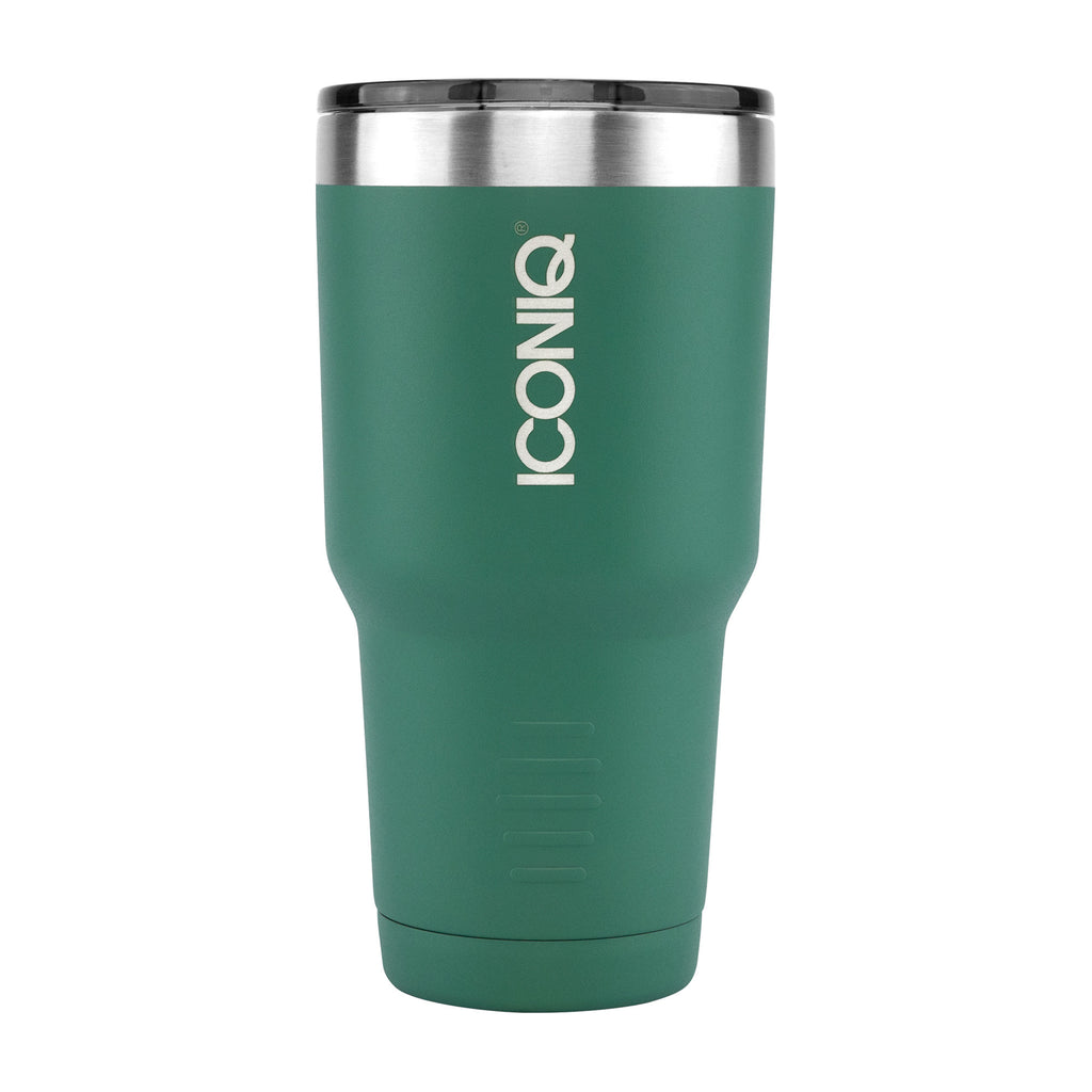 ICONIQ 30oz Green Tumbler - Stainless Steel Vacuum Insulated - Retractable Lid