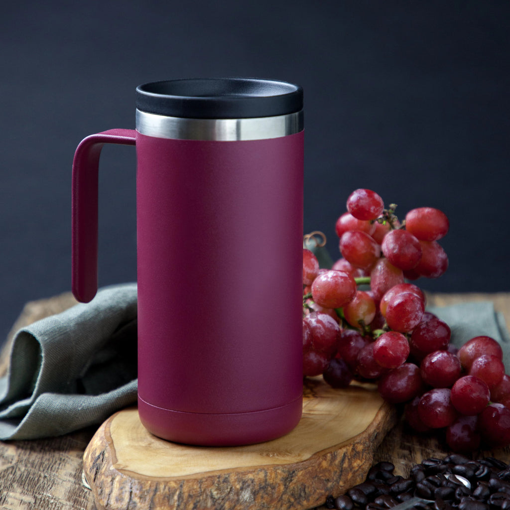 20oz Cafe Mug with Lid - Wine